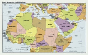 afrika kart med land